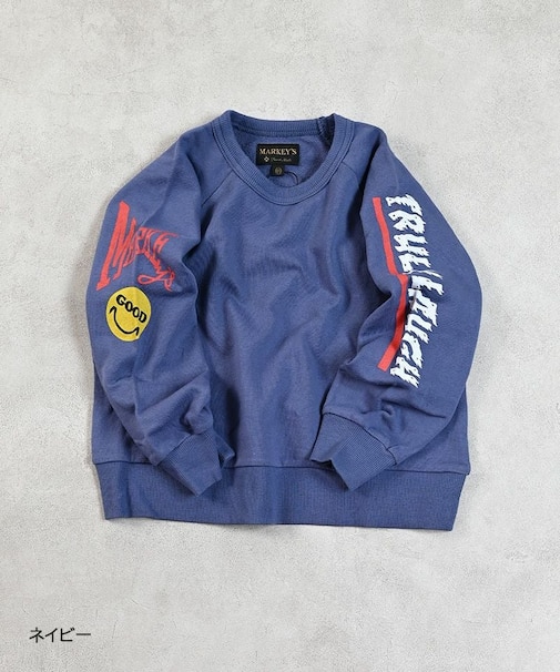 スリーブプリントスウェット