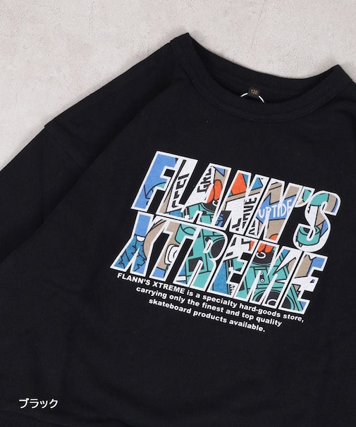 プリントクルーネックスウェット