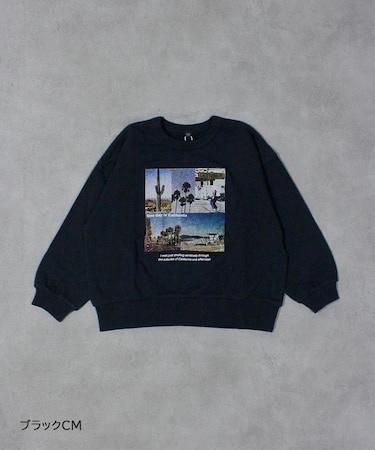 ビッグシルエットフォトプリントトレ－ナ－