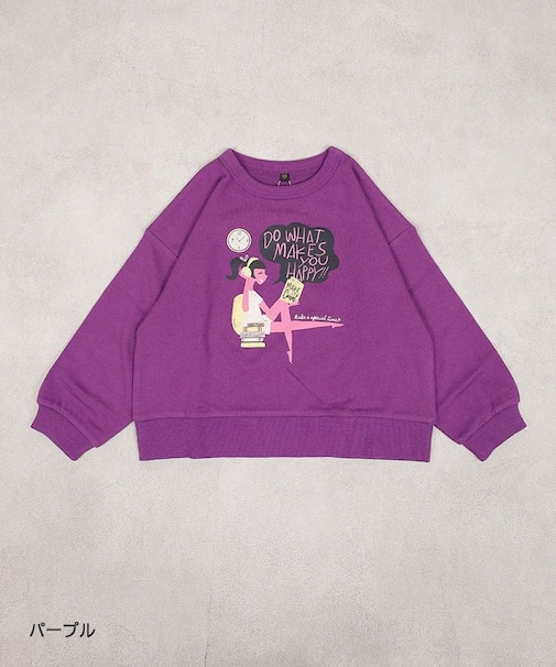 裏毛プリントトレーナー