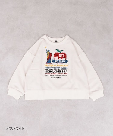 裏毛グラフィックトレーナー