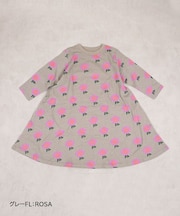 キャンディーペーパー長袖ワンピース