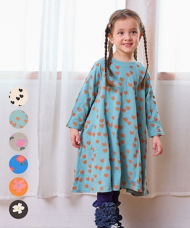 キャンディーペーパー長袖ワンピース