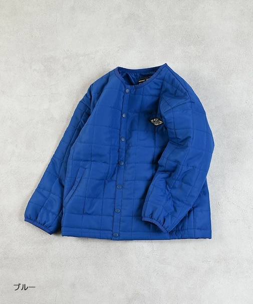 【マシンウォッシャブル】スクエアキルトノーカラージャケット