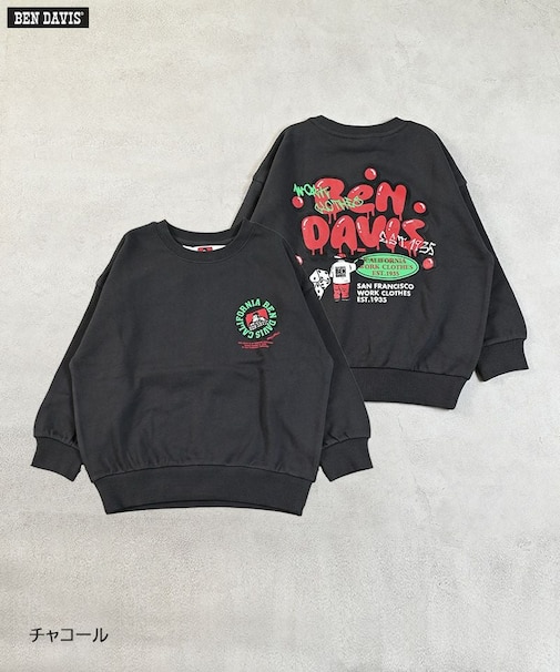 BEN DAVIS プリントトレーナー