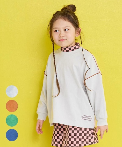 バイカラーラインロンT