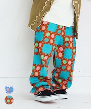 総柄ワッフルキャンディロングパンツ