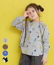 総柄ワッフルメローカットソー