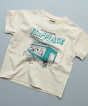 プリント半袖Tシャツ