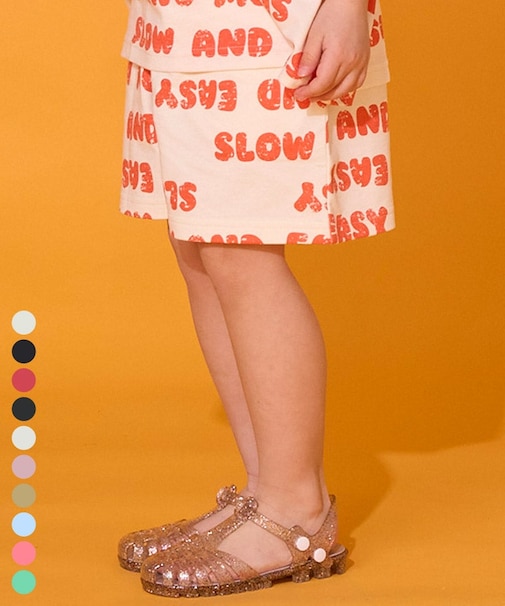 ミニ裏毛総柄ショートパンツ