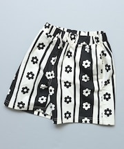 ミニ裏毛総柄ショートパンツ