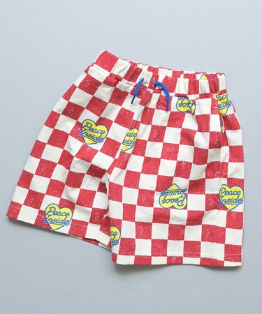 ミニ裏毛総柄ショートパンツ