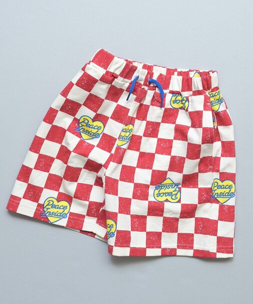ミニ裏毛総柄ショートパンツ