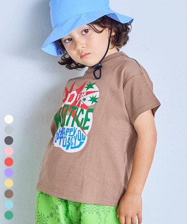 S / Sプリント半袖Tシャツ