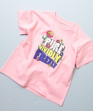 S / Sプリント半袖Tシャツ
