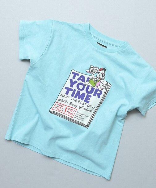S / Sプリント半袖Tシャツ