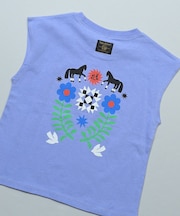 前後プリントフレンチスリーブTシャツ