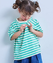 【COTTON from U.S.A】マイニチワッペンボーダーTシャツ