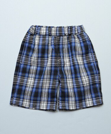 先染めチェックショートパンツ