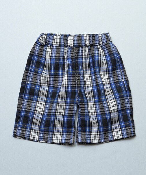 先染めチェックショートパンツ