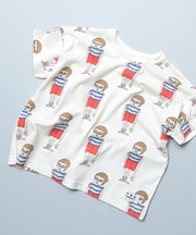 総柄ワイド半袖Tシャツ
