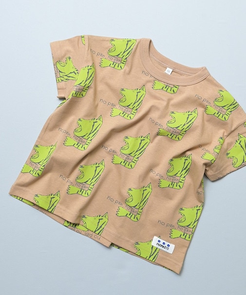 総柄ワイド半袖Tシャツ
