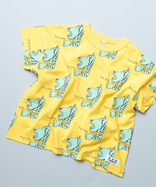 総柄ワイド半袖Tシャツ