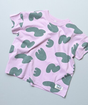 総柄ワイド半袖Tシャツ