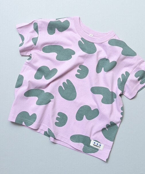総柄ワイド半袖Tシャツ