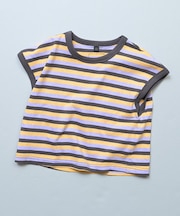先染めボーダーリンガーTシャツ / 大人サイズ