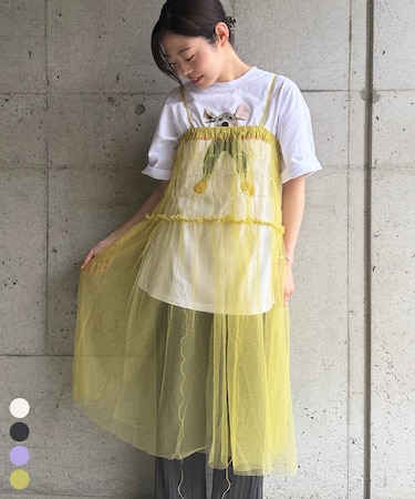 チュールフリルワンピース / 大人サイズ