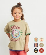 防汚加工プリント半袖Tシャツ