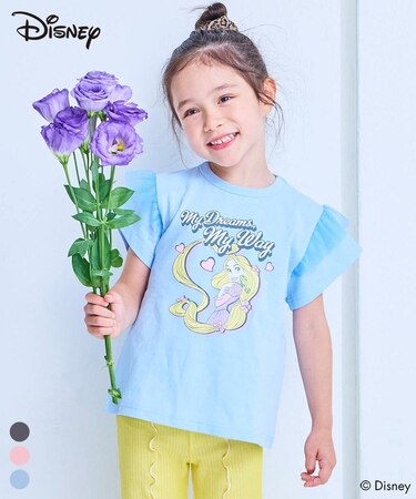 【別注】ディズニープリンセス フリルプリント半袖Tシャツ