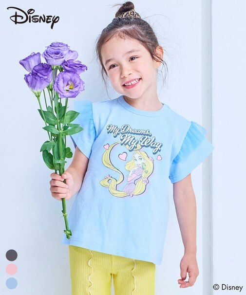 【別注】ディズニープリンセス フリルプリント半袖Tシャツ