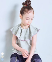ピコレースビッグカラーカットソー