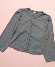 薄手リブメローカーディガン