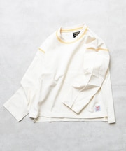 配色ステッチ長袖Tシャツ