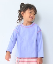 配色ステッチ長袖Tシャツ