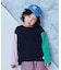 配色ステッチ長袖Tシャツ