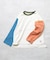 配色ステッチ長袖Tシャツ