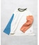 配色ステッチ長袖Tシャツ
