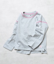 配色ステッチ長袖Tシャツ