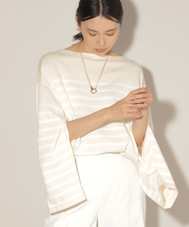 ボーダースリットプルオーバー