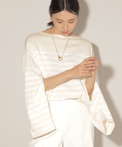 ボーダースリットプルオーバー