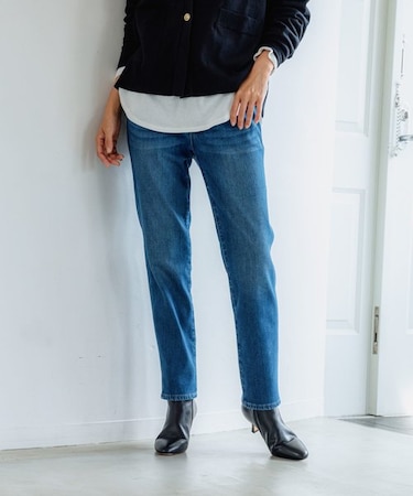 裏起毛スリムデニムパンツ