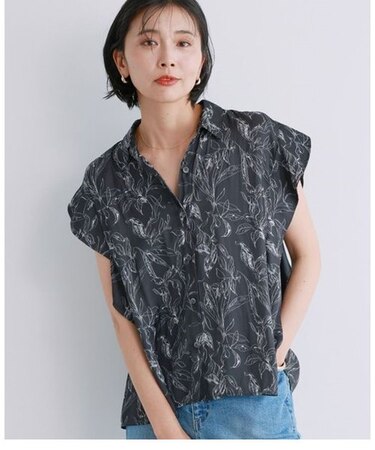 ＜セットアップ対応＞ラインドローイングブラウス