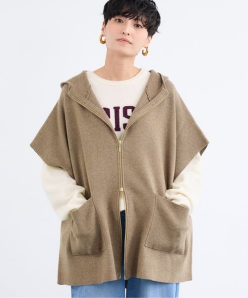 セットアップ対応＞ミラノリブフーディーポンチョ｜バンヤードストーム