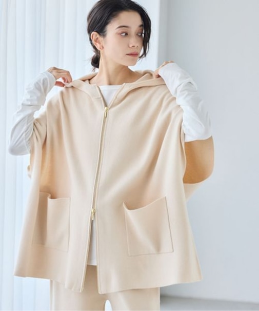 ＜セットアップ対応＞ミラノリブフーディーポンチョ