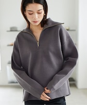 ハーフZIPニット