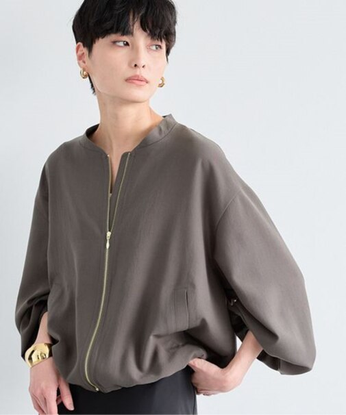 ポプリンZIPブルゾン【JAPAN FABRIC】ハンドウォッシャブル
